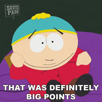 Cartoon Monkey Holding Sign Saying 12 Points GIF