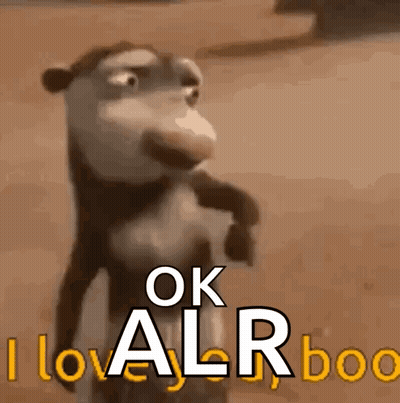 Cartoon Monkey Saying Ok I Love You Boo