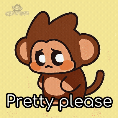 Cartoon Monkey Saying Pretty Please GIF