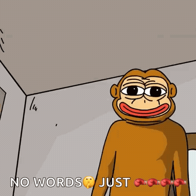 Cartoon Monkey Standing In Room Saying No GIF