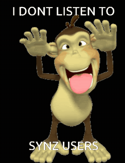 Cartoon Monkey Sticking Tongue Out I Don't Listen To Synz Users GIF
