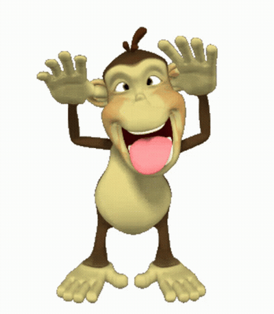 Cartoon Monkey Sticking Tongue Out Making Funny Face GIF