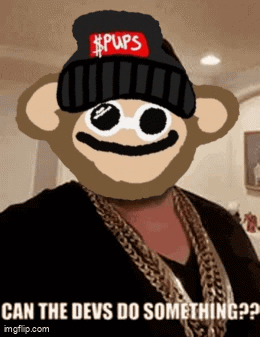 Cartoon Monkey Wearing Pups Hat And Gold Chains GIF