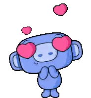 Cartoon Monkey With Heart Glasses And Heart Sticker