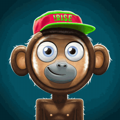 Cartoon Monkey With Rise Hat GIF