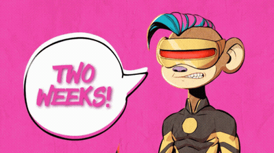 Cartoon Monkey With Speech Bubble GIF