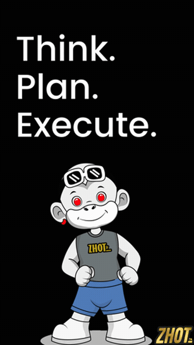 Cartoon Monkey With Zhot Shirt GIF