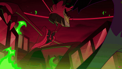 Cartoon Monster On Red Background GIF