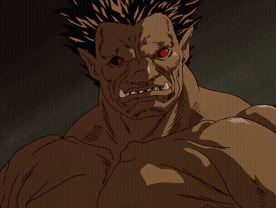Cartoon Monster Red Eyes Teeth GIF