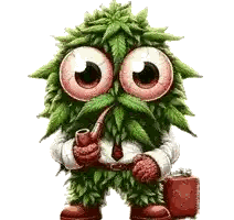Cartoon Monster Smoking Pipe In Suit Sticker