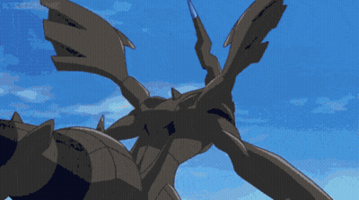 Cartoon Monster With Blue Sky GIF