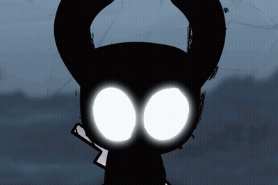 Cartoon Monster With Horns And White Eyes GIF