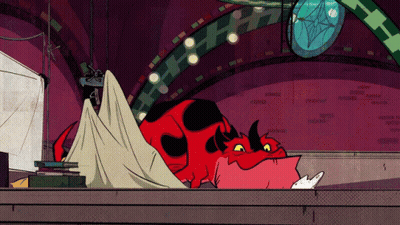 Cartoon Monster With Horns GIF