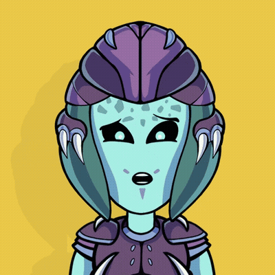 Cartoon Monster With Purple Helmet GIF
