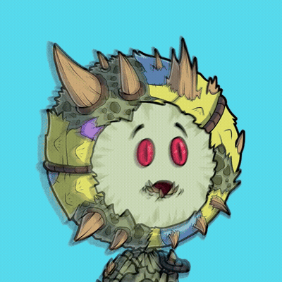 Cartoon Monster With Red Eyes GIF