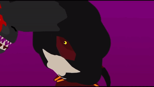 Cartoon Monster With Sharp Teeth GIF
