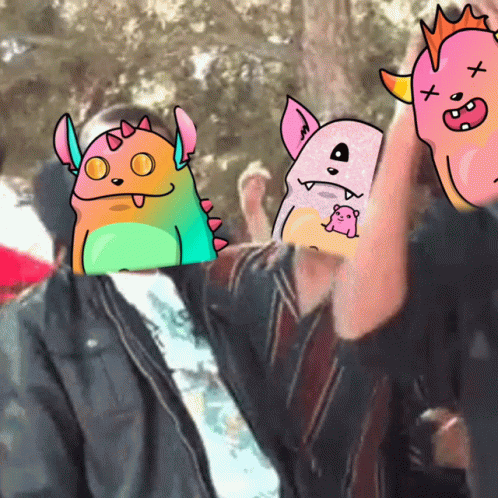 Cartoon Monster With X On Head GIF