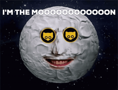 Cartoon Moon Face Saying I'm The Moon GIF