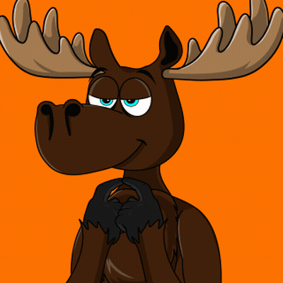 Cartoon Moose With Red Heart GIF