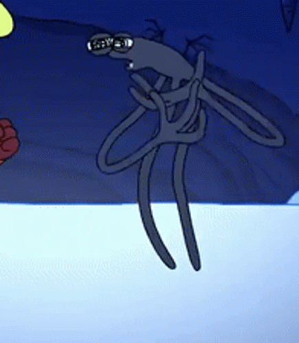 Cartoon Mosquito With Long Arms And Legs GIF