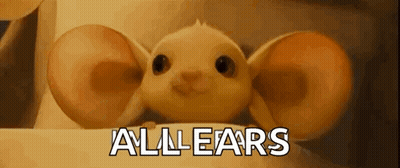 Cartoon Mouse Big Ears All Ears GIF
