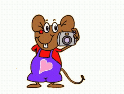 Cartoon Mouse Holding Cheese Camera Say Cheese GIF