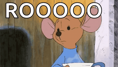 Cartoon Mouse Holding Coffee Roooo GIF