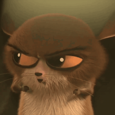 Cartoon Mouse In Sunglasses Mouth Open GIF