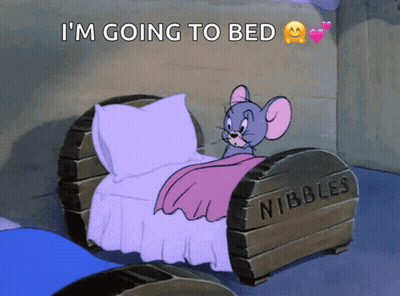 Cartoon Mouse Lying In Bed Going To Bed GIF