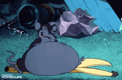 Cartoon Mouse Lying On Banana Peel Movieclips GIF