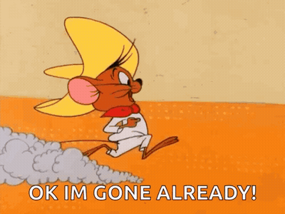Cartoon Mouse Orange Surface Ok Im Gone Already GIF