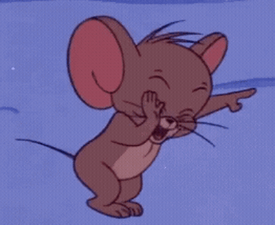 Cartoon Mouse Pointing And Covering Face GIF
