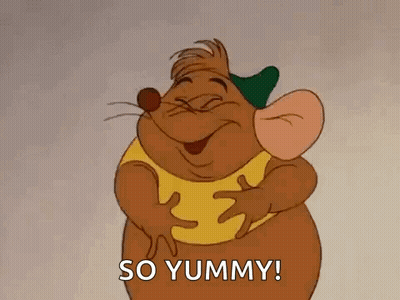 Cartoon Mouse Saying So Yummy GIF