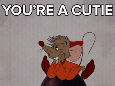 Cartoon Mouse Saying You're A Cutie GIF
