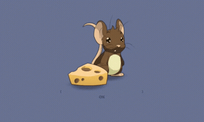 Cartoon Mouse Sitting Next To Cheese With 1.53% Missing GIF