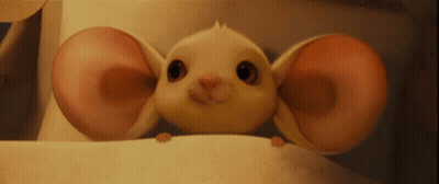 Cartoon Mouse With Large Ears GIF