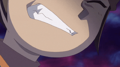 Cartoon Mouth With White Stripe GIF
