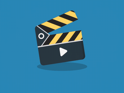Cartoon Movie Camera With Two Film Rolls GIF