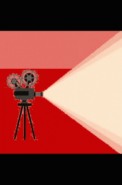 Cartoon Movie Projector On Tripod GIF