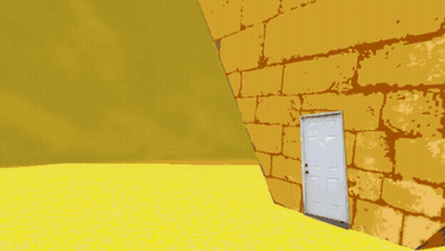Cartoon Nest With Blue Door GIF