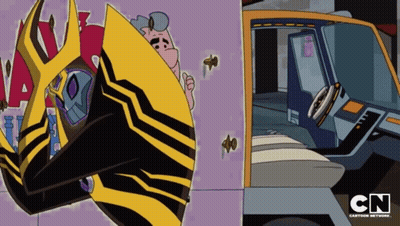 Cartoon Network Ad With Character And Truck GIF