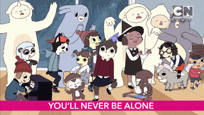 Cartoon Network Characters You'll Never Be Alone GIF