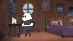Cartoon Network Shocked Panda Bear