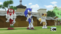 Cartoon Network Sonic The Hedgehog Dancing With Tails And Knuckles GIF ...