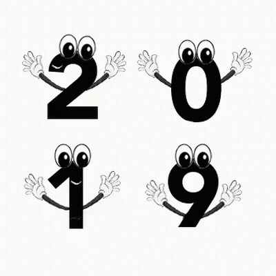 Cartoon Numbers 1, 2, 3 With Eyes and Hands