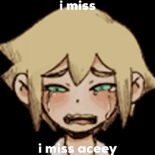 Cartoon Of Boy Crying With Text I Miss I Miss Aceey GIF