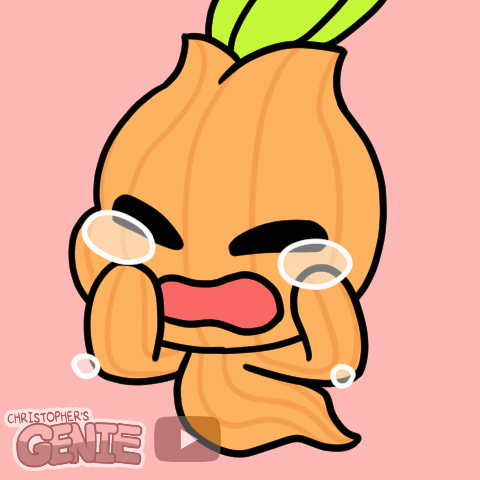 Cartoon Onion With Tears GIF