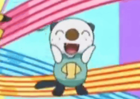 Cartoon Otter Surprised In Front Of Colorful Background GIF