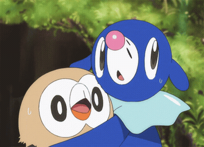 Cartoon Owl And Blue Penguin Hugging With 030 On Faces GIF