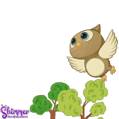 Cartoon Owl Flying Free Sticker